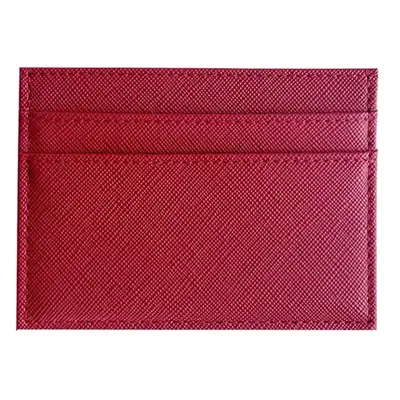 Koženkový mini cardholder Barva (Varianta): saffiano red