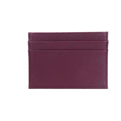 Koženkový mini cardholder Barva (Varianta): saffiano bugundy