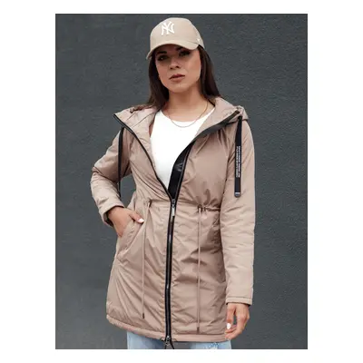 Dámská bunda parka URBANJOY TY4385 Barva: Béžová