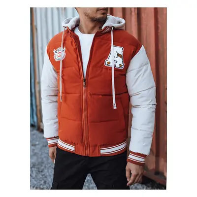 Pánská bunda školský styl baseball TX4877 - XXL Barva: Červená