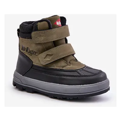 Zateplené zimní boty pro chlapce Lee Cooper LCJ-23-01-2059 Camel Barva: Zelená