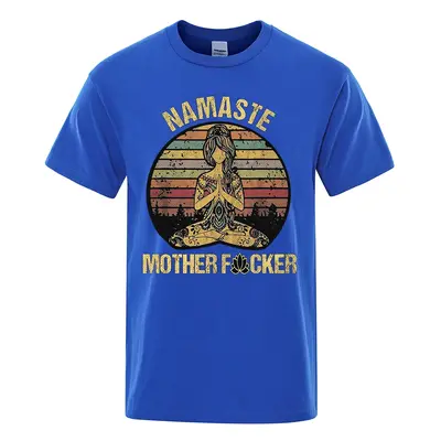 Unisex tričko NAMASTE oversize Barva: Modrá