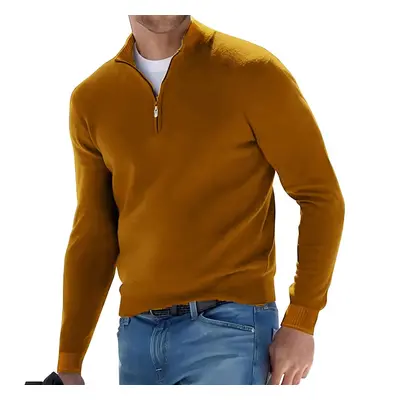 Pánský svetr se zipem Casual Sweater Barva: Hnědá