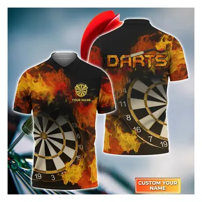 Tričko dres pro tým Darts s ohněm 3D potisk CS458