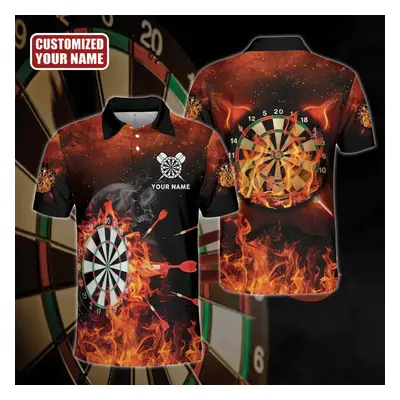 Tričko dres pro tým Darts s ohněm 3D potisk CS458