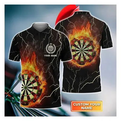 Tričko dres pro tým Darts s ohněm 3D potisk CS458