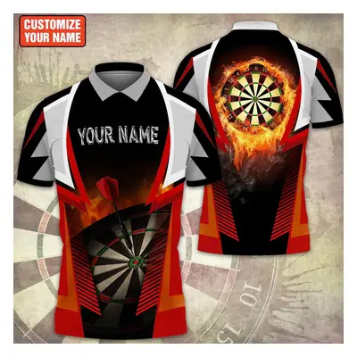 Tričko dres pro tým Darts s ohněm 3D potisk CS458