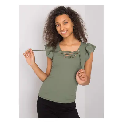 Dámská halenka DHJ-BZ-13301.34P Barva: Khaki