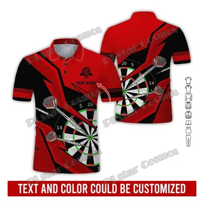 Tričko polo s potiskem Darts vlastní jméno 3D CS501