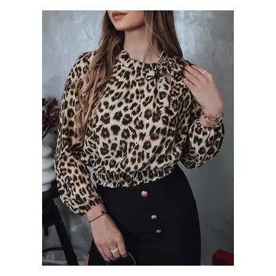 Dámská halenka oversize SAVANATOP zvířecí vzor leopard RY2711 Barva: Barevná