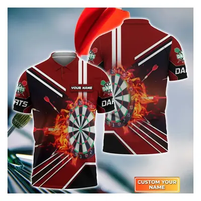 Tričko dres pro tým Darts s ohněm 3D potisk CS458