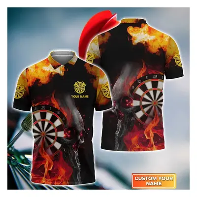 Tričko dres pro tým Darts s ohněm 3D potisk CS458