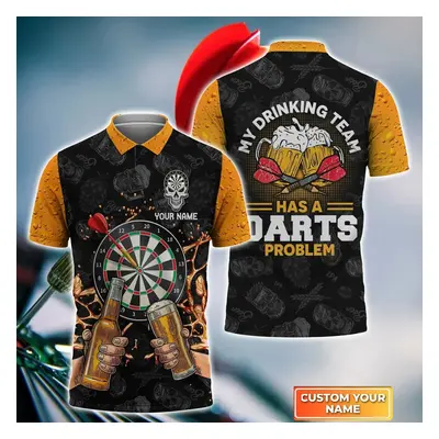 Tričko polo pro tým Darts 3D potisk vlastní jméno 3D CS500