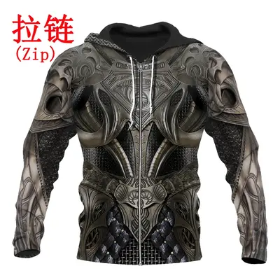 Mikina s potiskem 3D zbroj armor Chainmail CS362