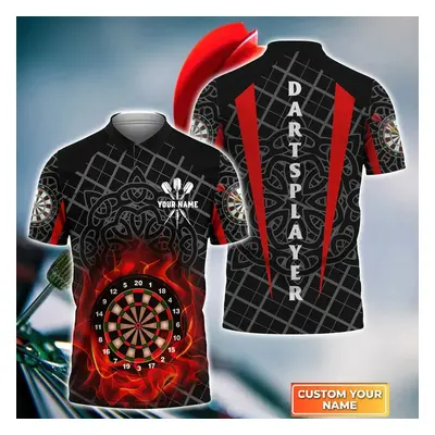 Tričko dres pro tým Darts s ohněm 3D potisk CS458