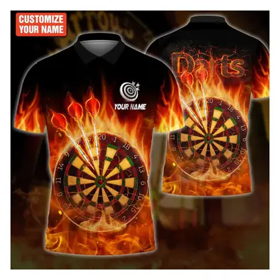 Tričko dres pro tým Darts s ohněm 3D potisk CS458