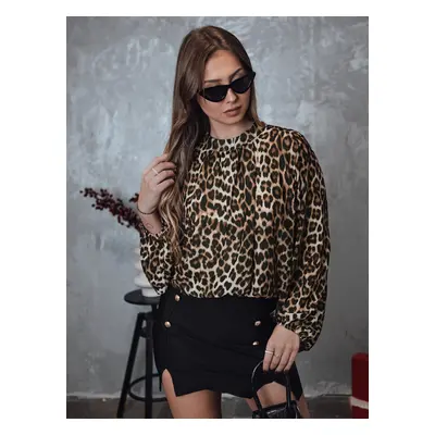 Dámská halenka oversize LEOPARDY zvířecí vzor leopard RY2708 Barva: Barevná