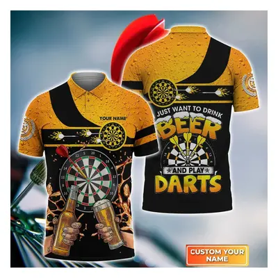 Tričko polo pro tým Darts 3D potisk vlastní jméno 3D CS500