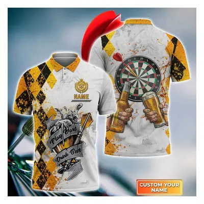 Tričko polo pro tým Darts 3D potisk vlastní jméno 3D CS500