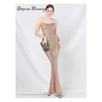 Plesové šaty dlouhé Sequins SQ1199 Barva: Zlatá