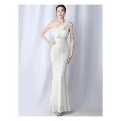 Sexy společenské šaty maxi Sequins SQ1057 Barva: Bílá