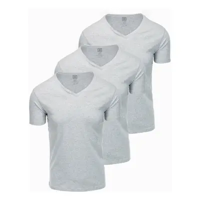 Men's plain t-shirt - mix 3-pack Z29 Barva: Světle Šedá