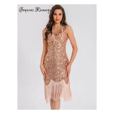 Plesové midi šaty Sequins SQ151 Barva: Šampaňská