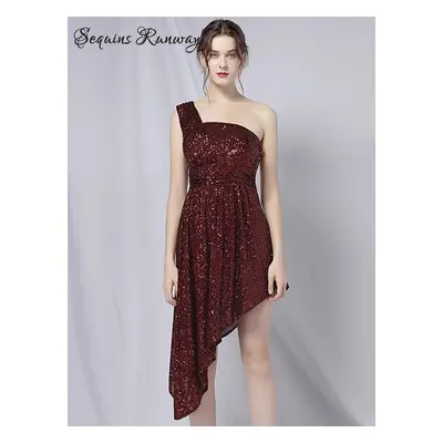 Plesové krátké šaty Sequins SQ965 Barva: Vínová