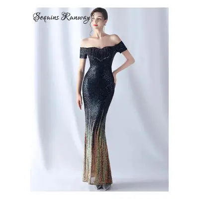 Sexy společenské šaty maxi Sequins SQ1052