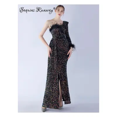 Sexy společenské šaty maxi Sequins SQ1058 Barva: Černá