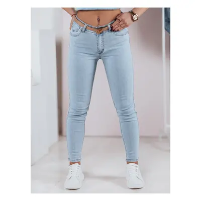 Dámské riflové kalhoty džíny skinny ELASTICON UY2369 Barva: Světle Modrá