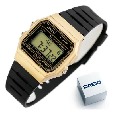 Pánské hodinky CASIO F-91W-1YER (zd086a) - Klasické + BOX Barva (Varianta): tay-15106-uniw