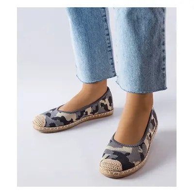 Nazouvací espadrilky Benedum šedé Barva: Šedá