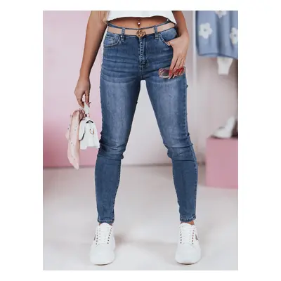 Dámské riflové kalhoty džíny skinny JEANELA UY2386 Barva: Nebeská