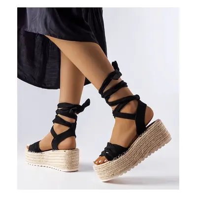 Loiseau platformové espadrilky Barva: Černá