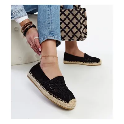 Gordaniny prolamované espadrilky Barva: Černá