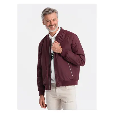 Men's bomber jacket - V2 C538 Barva: Bordová