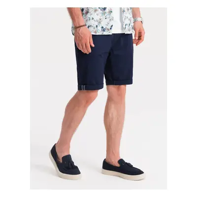 Men's chino shorts - V2 W243 Barva: Tmavě Modrá