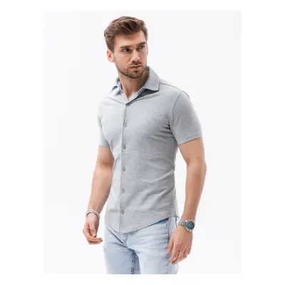 Men's short sleeve shirt - V5 - ESPIR Barva: Šedá