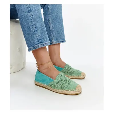 Gordaniny prolamované espadrilky Barva: Zelená