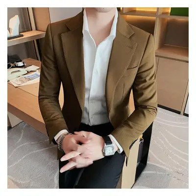 Pánské casual sako blazer Homme Barva: Kávová