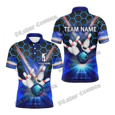 Unisex tričko polo Strike bowling 3D potisk pro hráče CS3341