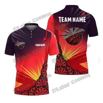 Unisex tričko polo s potiskem pro hráče šipky darts CS3334