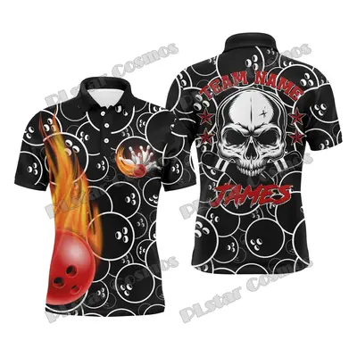 Unisex tričko polo Strike bowling 3D potisk pro hráče CS3341