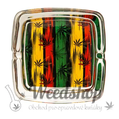 WeedShop Skleněný hranatý popelník - Child Leaves Varianty: Child Leaves 3