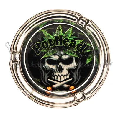 WeedShop Skleněný popelník - Cannabis Skull Varianty: PotHead