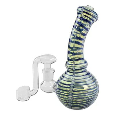 Bong mini Stripes Blue s olejovým kotlíkem 18 cm