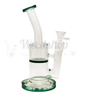 WeedShop Skleněný bong s honeycomb perkolací Barva: Zelená