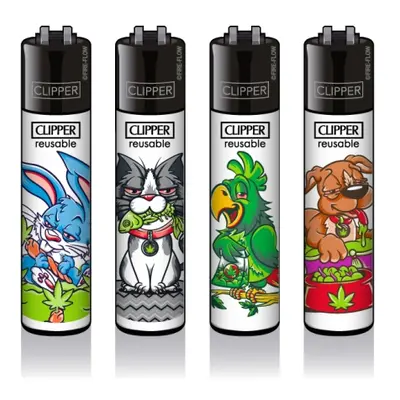 Celá sada Clipper zapalovačů Stoned Animals