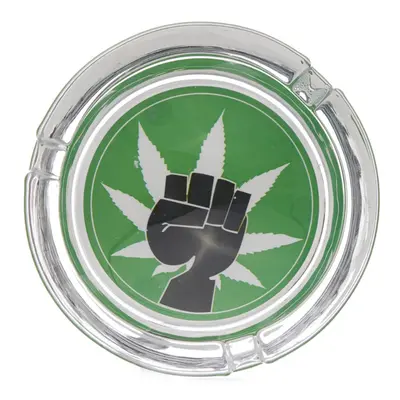 WeedShop Střední skleněný popelník - konopný design Varianty: Popelník fist